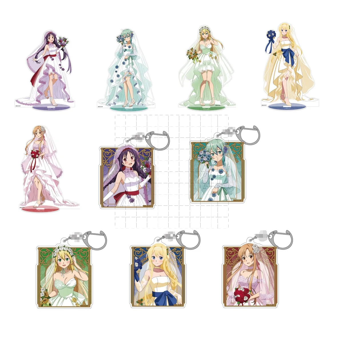 Juego Yuki Asuna Sinon Kirigaya Kazuto Suguha Kirito Leafa figura acrílica con soporte muñeca Anime llavero Cosplay juguete para regalo