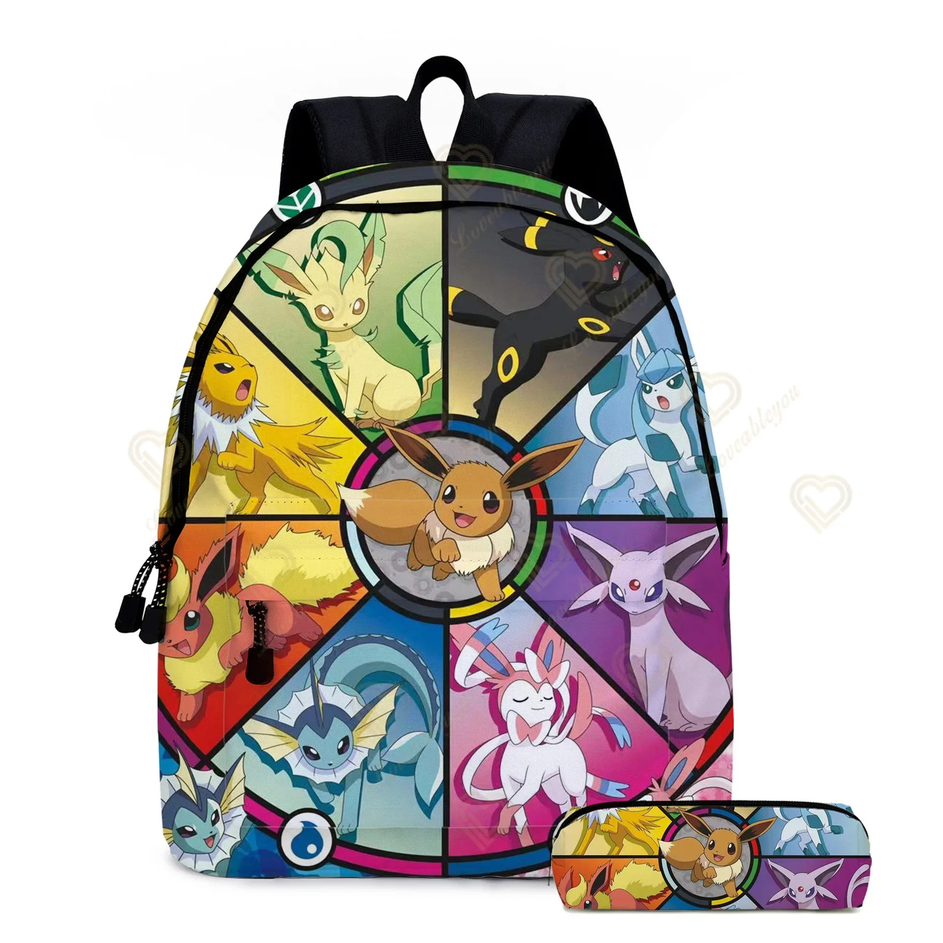 2 stks/set Anime Pikachu Pokemon Afdrukken Rugzak School Pikachu Jongens Meisjes Mode Laptop Grote Capaciteit Schooltas voor Geschenken