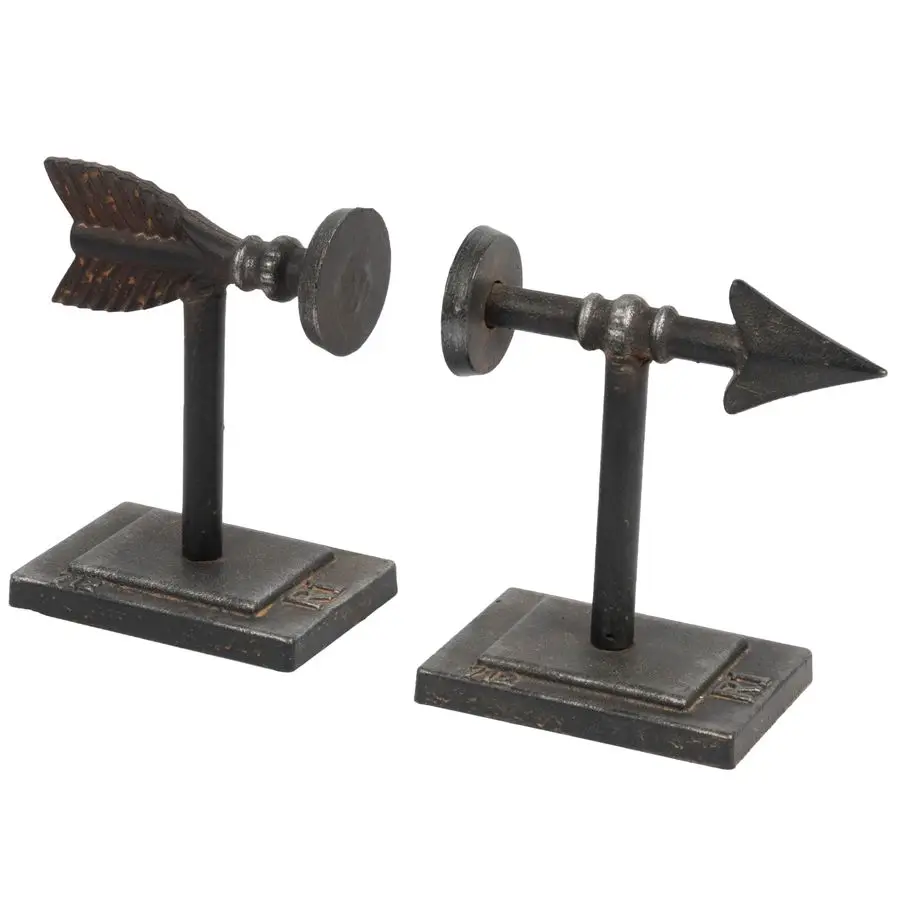 

Bronze Arrow Shaped Cast Iron Bookends Set of 2 Pieces