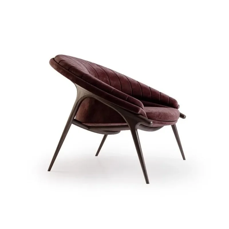 

Italian minimalist single ash wood small apartment minimalist creative designer flying saucer chair