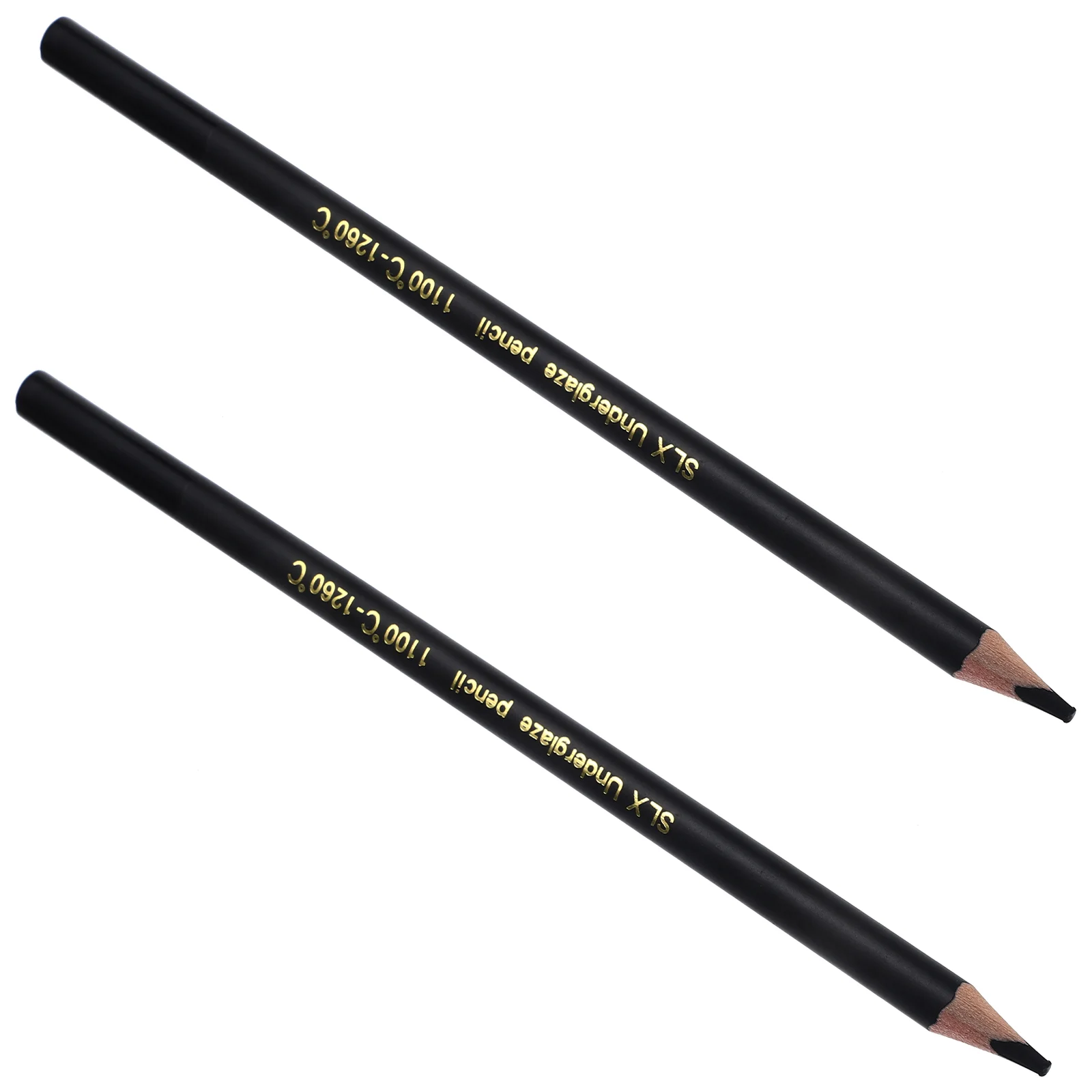 2 Pcs Underglaze Pencil Stoneware Black Pens for Pottery Drawing Handicraft Practical Yoga