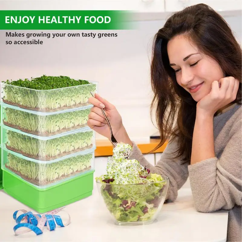 Vegetables Sprouting Tray Bean Sprouts Machine Grow Large Capacity Green Seeds Growing Wheat Germination Tray Nursery