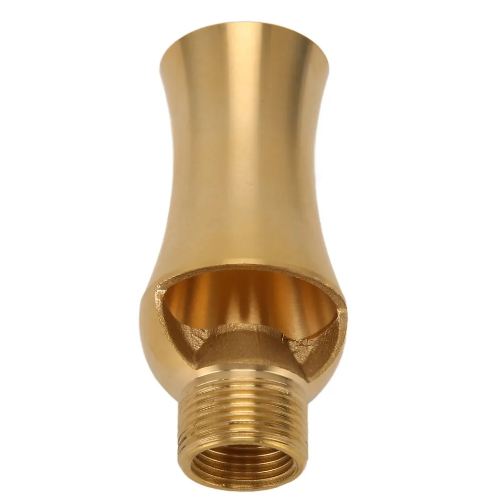 Brass Pond Water Fountain Nozzle G1/2 Female To G3/4 Male Thread Gold Water Fountain Sprinkler G1/2 Male Thread
