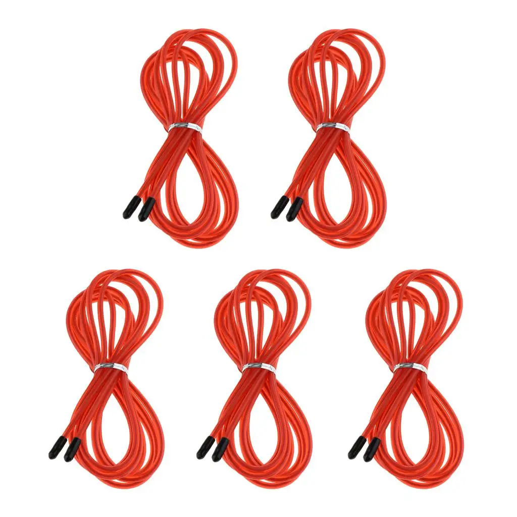 5 Pack Heavy Jump Rope Replacement Cable PVC Coated Cables Black