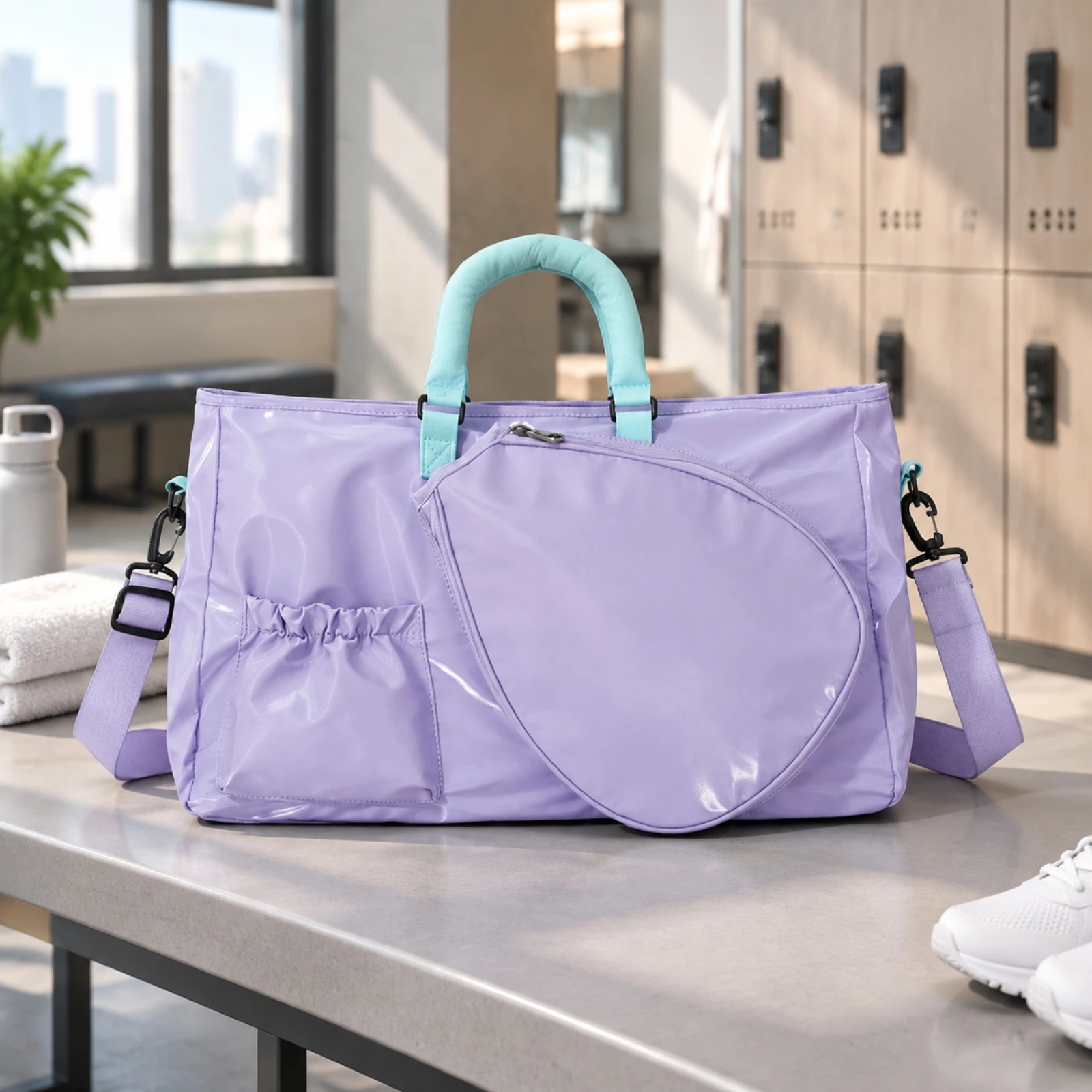 Sports and Travel Storage Bag Organized Sports Duffel Carryall with Shoulder Strap Padded Athletic Carryall Adjustable