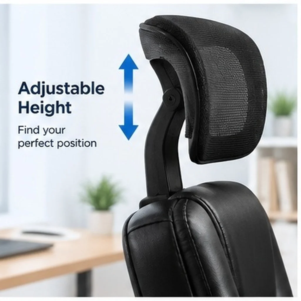 Ergonomic Adjustable Height Mesh Headrest for Office Chair Universal Chair Neck Support Breathable Comfort Lumbar Posture Aid