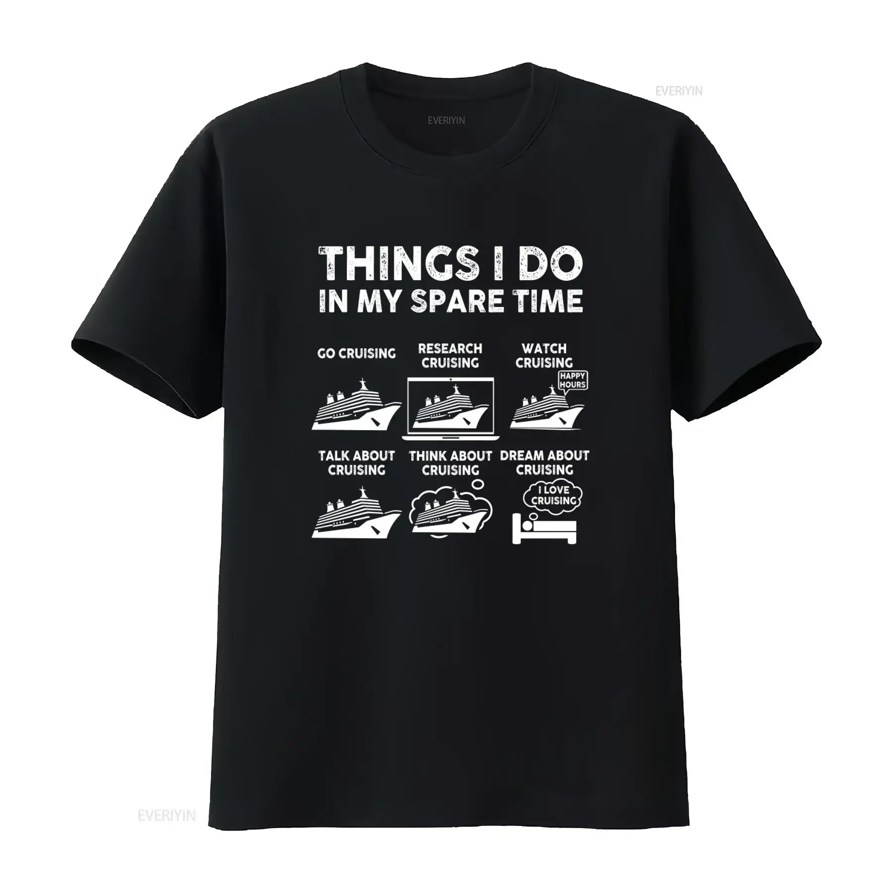 Things I Do in My Spare Time Cruise T Shirt Vacation Funny Family Husband Him vintage Washed graphic homme Soft Stretched