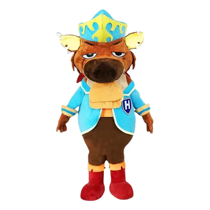 Cartoon Plush Wolf Mascot Costume Christmas Halloween Party Anime Adult Pirate Cosplay Performance Costume Props