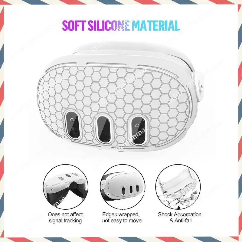 

-A21Z 4X для Meta Quest 3, защитный чехол, ручки контроллера, передняя крышка для гарнитуры и лицевая крышка, белый