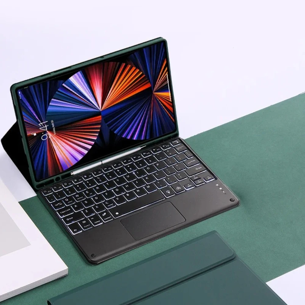 

Чехол-клавиатура с подсветкой и сенсорным управлением для Samsung Galaxy Tab S11 11 дюймов 2025 года, съемная магнитная Bluetooth-клавиатура, чехол для планшета