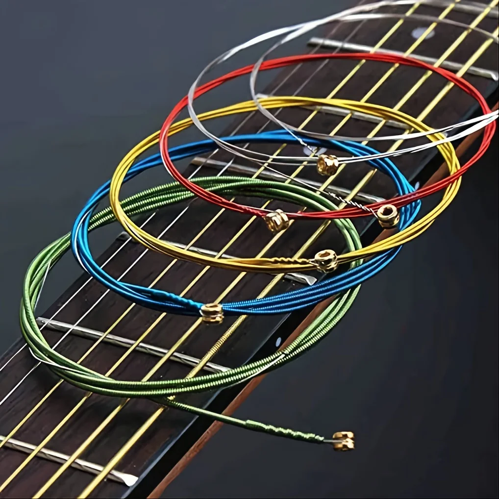 6pcs Pure Copper Strings 1-6 Classical Classic Guitar Strings Steel Wire Classic Acoustic Folk Ukulele Guitar Parts Accessories