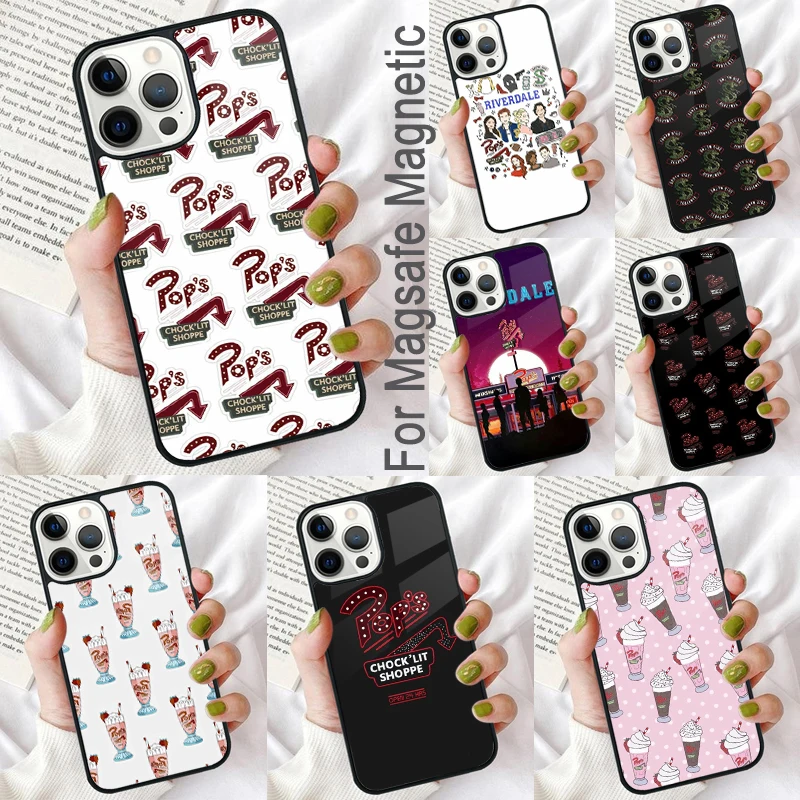Riverdale Pops-funda de teléfono suave para iPhone 17 Air 16e Pro max 15 Pro 13 14 Plus 11 12, funda magnética MagSafe