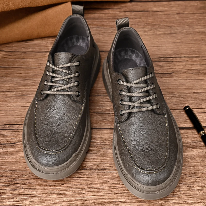 Men'S Wide Toe Box Oxford Dress Shoes, Lightweight Water Resistant Non Slip Business Casual Shoes, Comfort Extra Wide Footwear