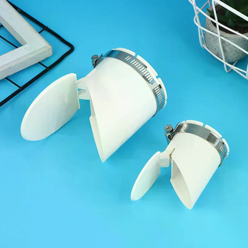 

50-160mm Drainage Pipe Floor Drains White Strainer Plug With Clamp PVC Anti Backflow Anti Odor Valve Sewer Hair Filter