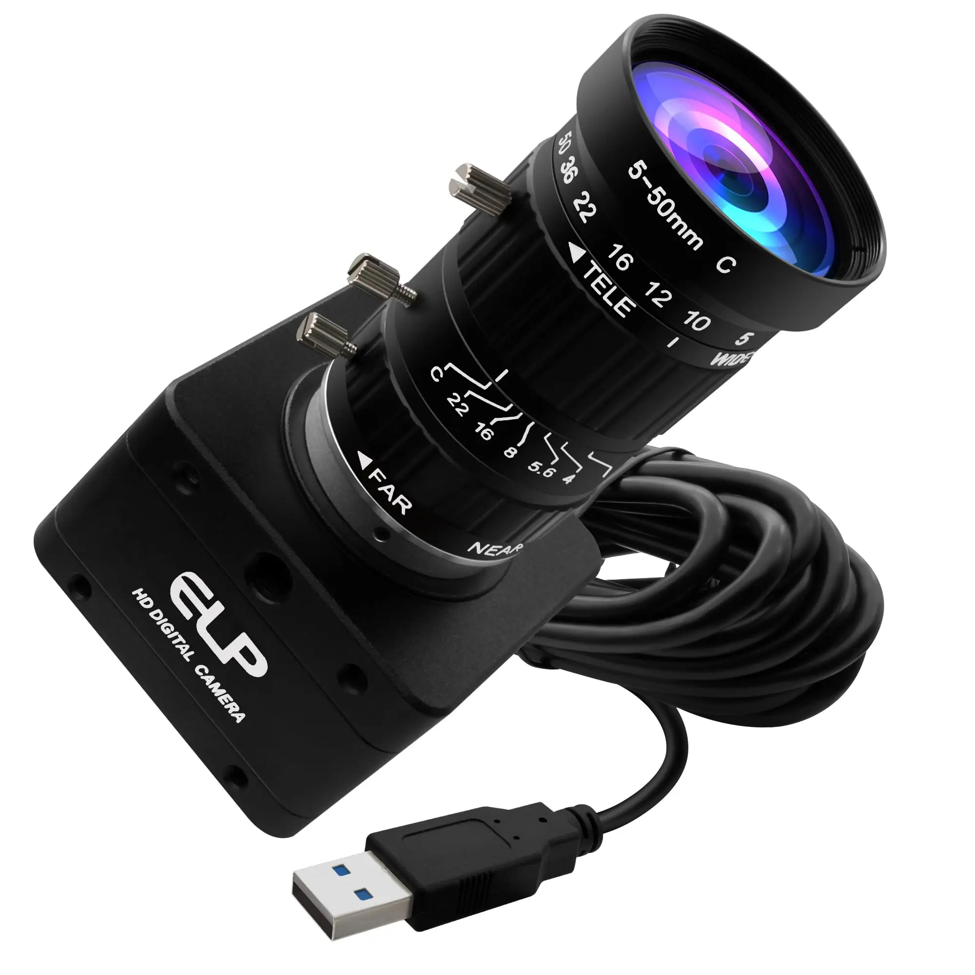 ELP 20MP USB 3.0 Camera Ultra HD 3840P Manual 10X Zoom Webcam