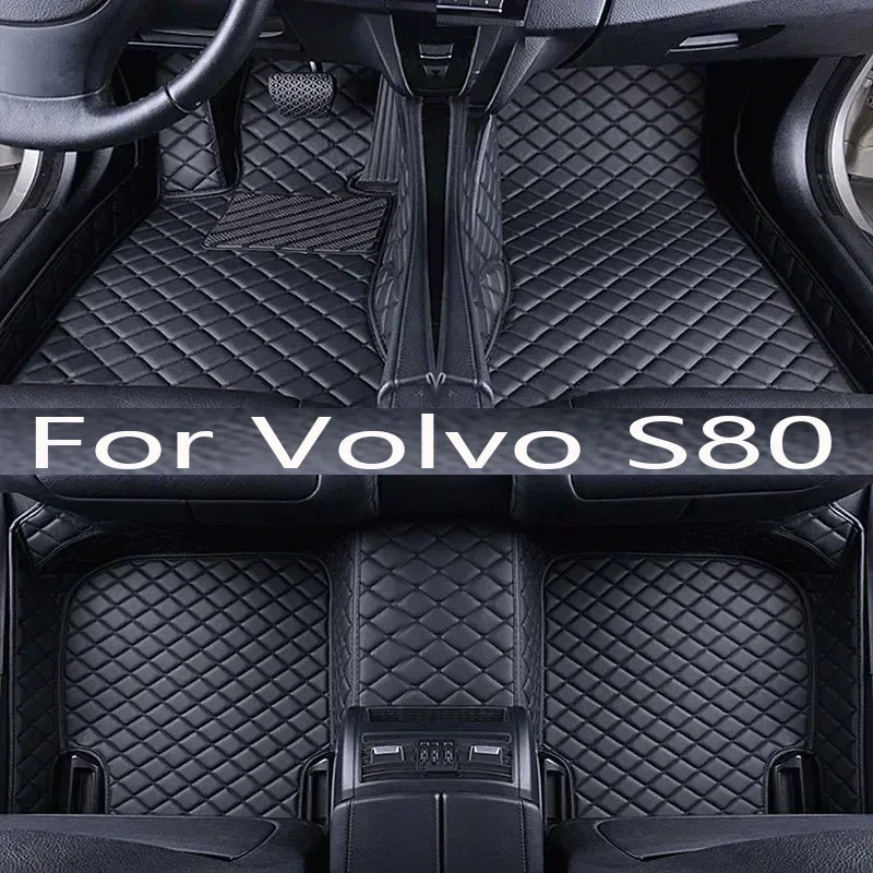 

Car Floor Mats For Volvo S80 2006~2016 MK2 Leather Mat Automobile Interior Part Luxury Carpet Protective Pad Rug Car Accessories