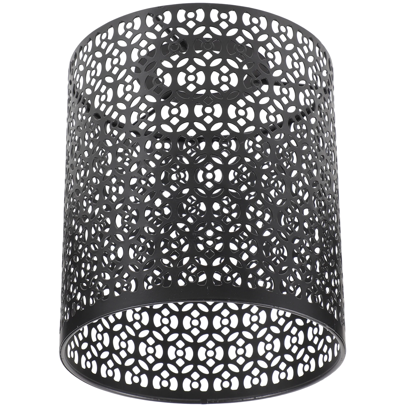 

Cylindrical Hollow Out Iron Lamp Shade Metal Pendant Light Cover Decorative Ceiling Light Shade for Bedroom Kitchen Study Bar