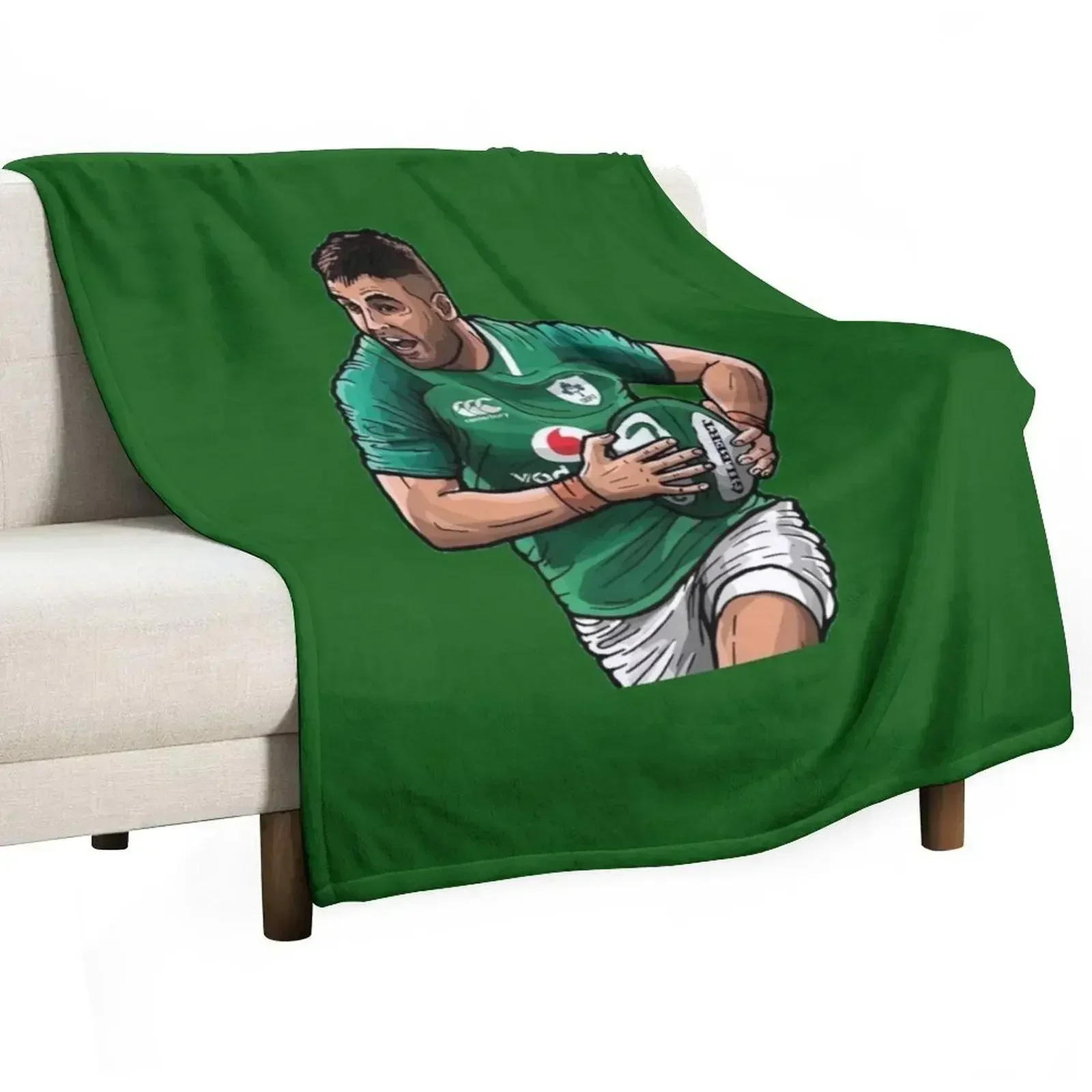 

Irish Rugby Print Throw Blanket Warm Throw Blanket Gift for Anniversary