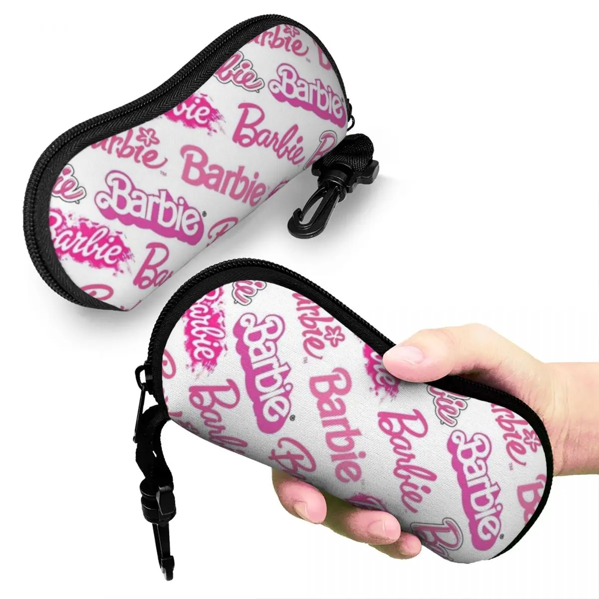 Pink Barbi Pattern Glasses Case Printing Eyewear Storage Box Anti-Pressure Eye Contacts Case