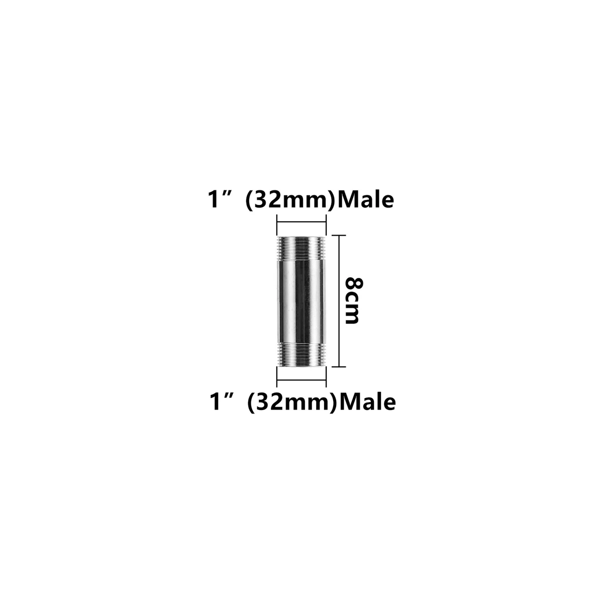 1Pc Edelstahl Doppel Außengewinde Verlängerung Rohr 1/2 "3/4" 1 "Garten Bewässerung Haushalt Dusche Wasser Rohr joint 8 ~ 30cm Lange – Detail 22