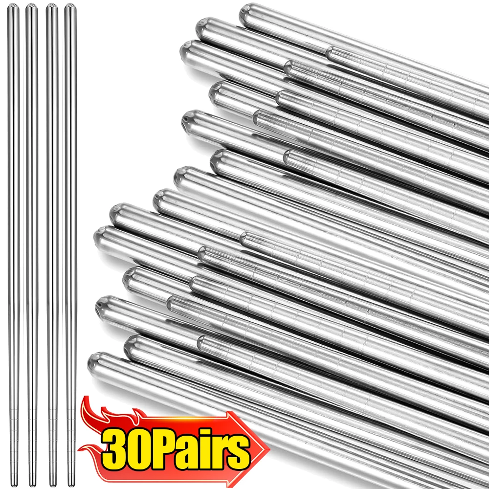 

Wholesale Chinese Chopsticks Stainless Steel Non-slip Korean Japanese Food Metal Sushi Chopsticks Reusable Kitchen Tableware