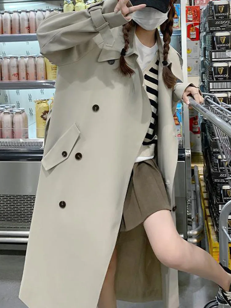 Bzvw feminino temperamento rendas cintura irregular volta design blusão casaco 2025 outono nova moda tendência trench jaqueta feminina