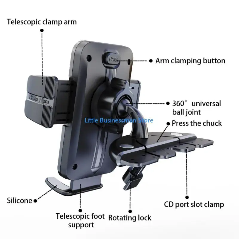 Universelle Kompatibilität Autotelefonhalterung für alle Smartphone-Modelle M76A – Detail 3
