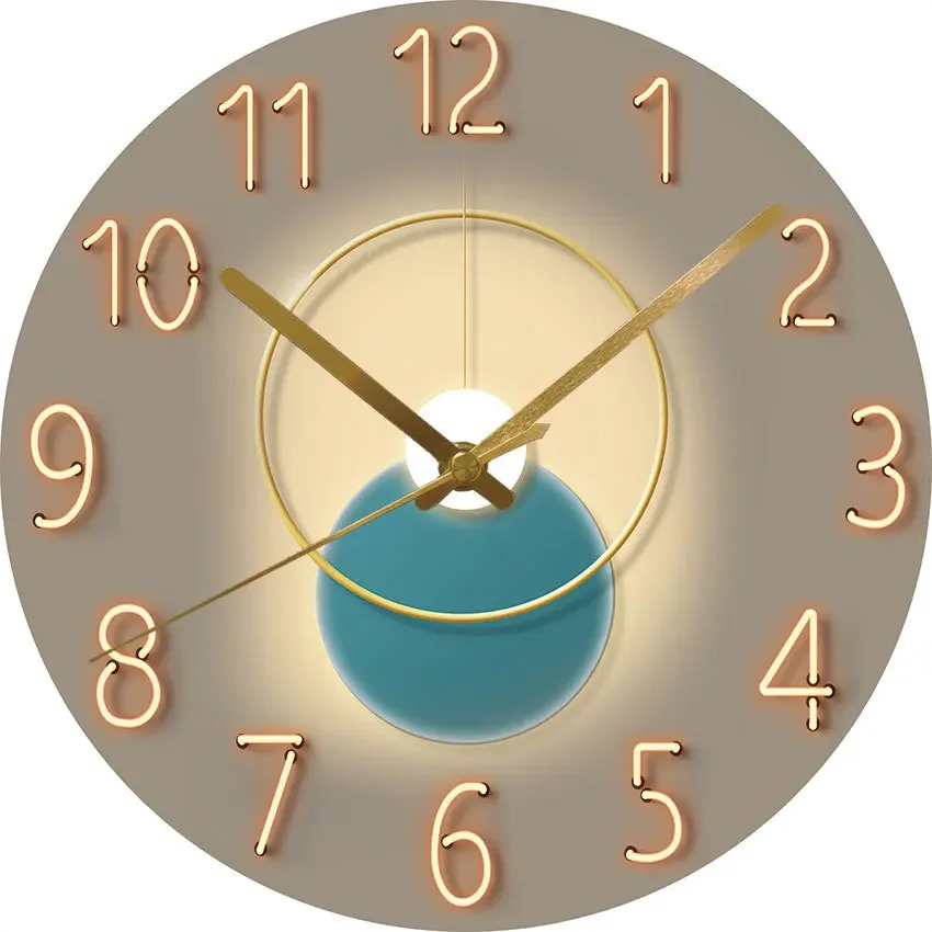 New Watch No punching Wall Clock Living Room Bedroom Clock Wall Household Quartz Clocks Silent Hanging Watch Home Decoration