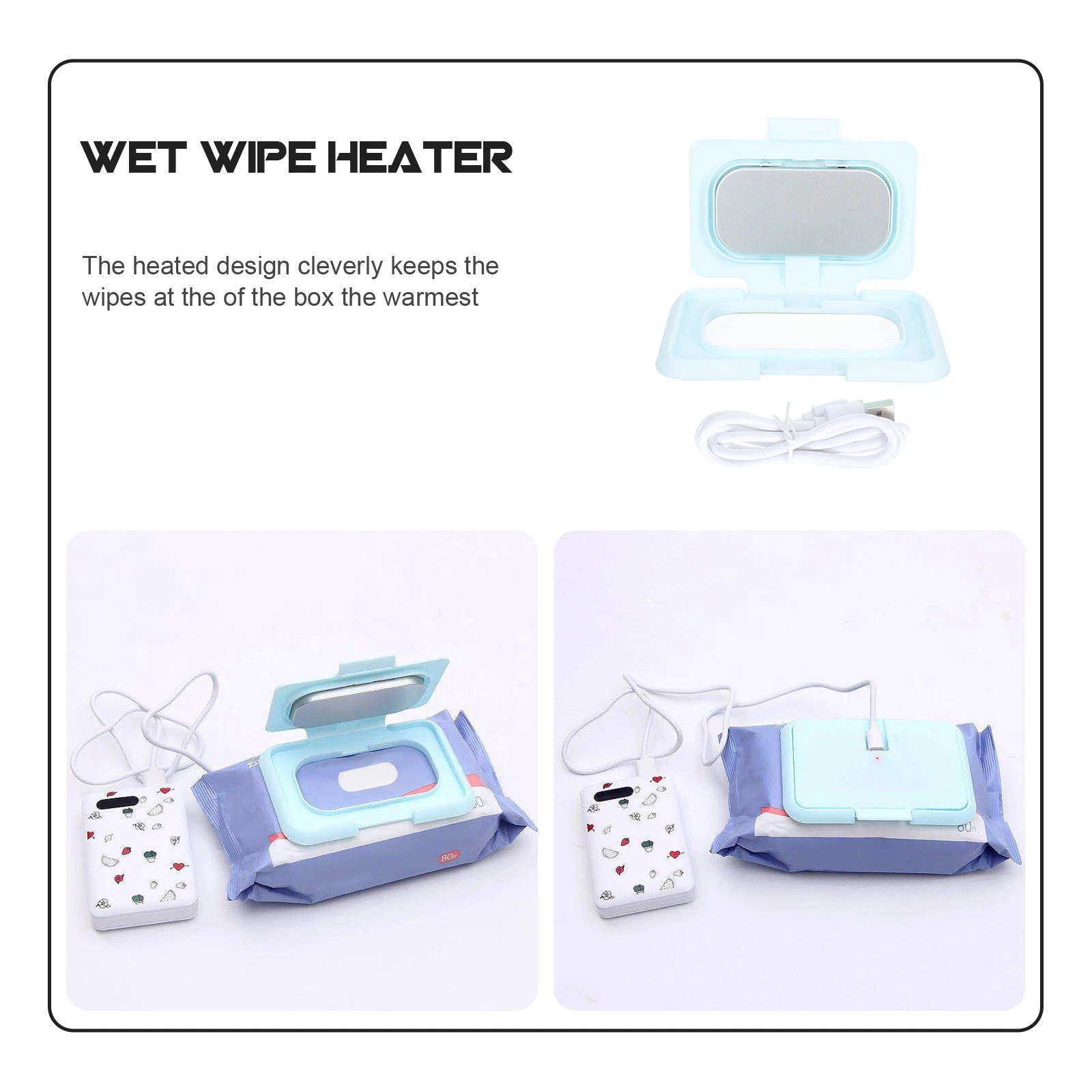 جهاز تسخين الأنسجة المبللة المحمول لمسح الطفل، مادة ABS، توفير الطاقة، درجة حرارة قابلة للتعديل، تغييرات ليلية مريحة