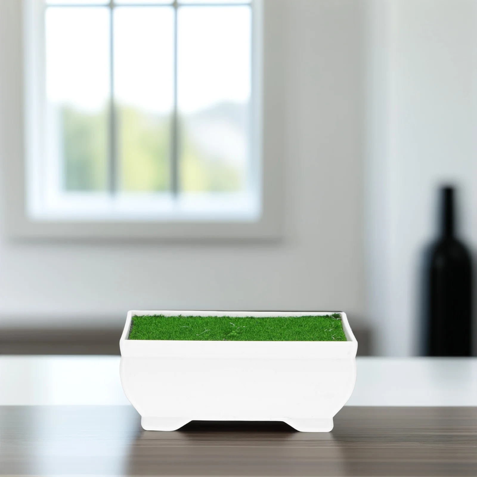 

Foam Flocking Plastic Flower Pots Artificial Planters Indoor Outdoor DecorPlastic Planter Garden Balcony Desktop nament