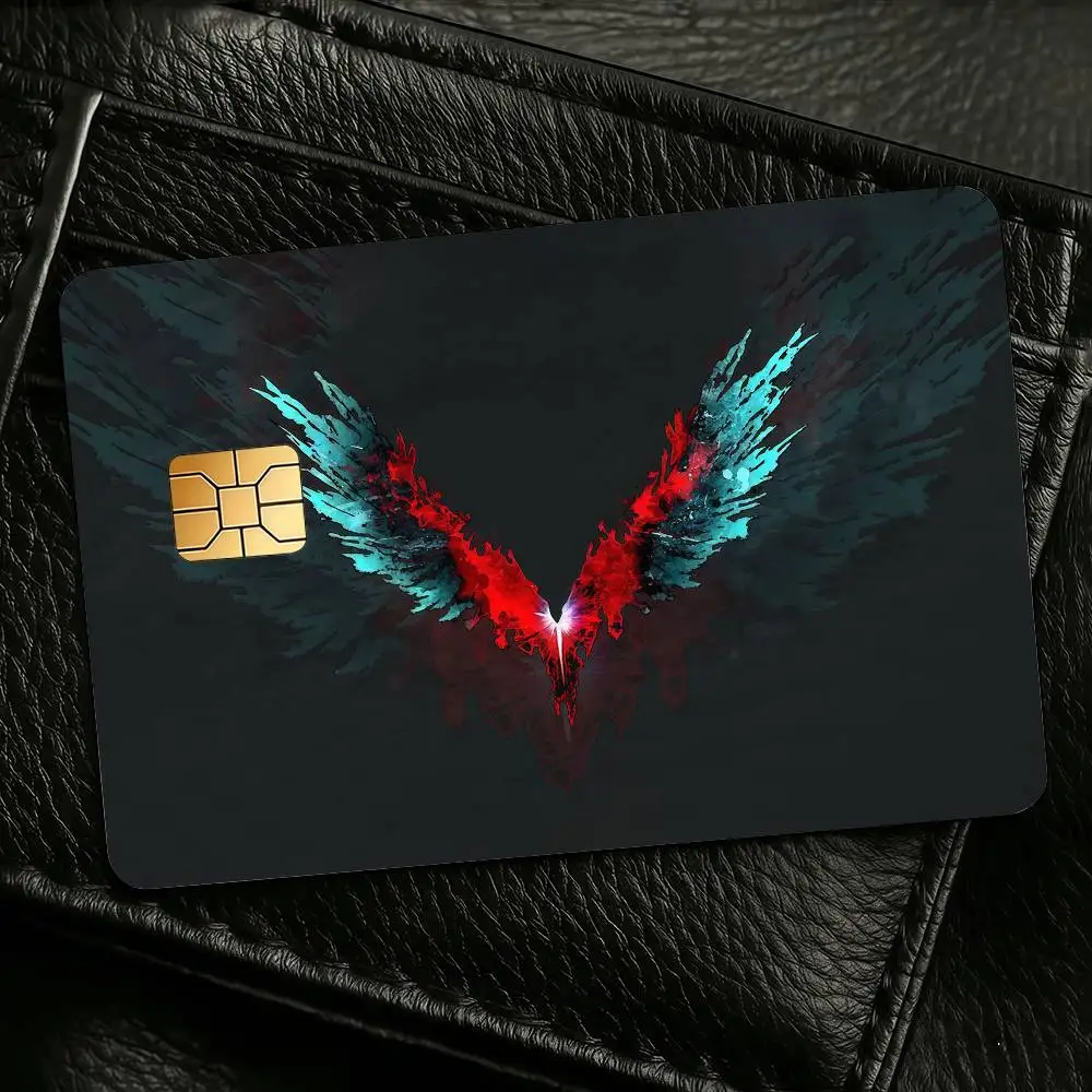 Game D-Devil M-May C-CryS Credit Skin Cover Card Stickers 4PCS Film Bus Pass Front Decoration Bank Debit Waterproof