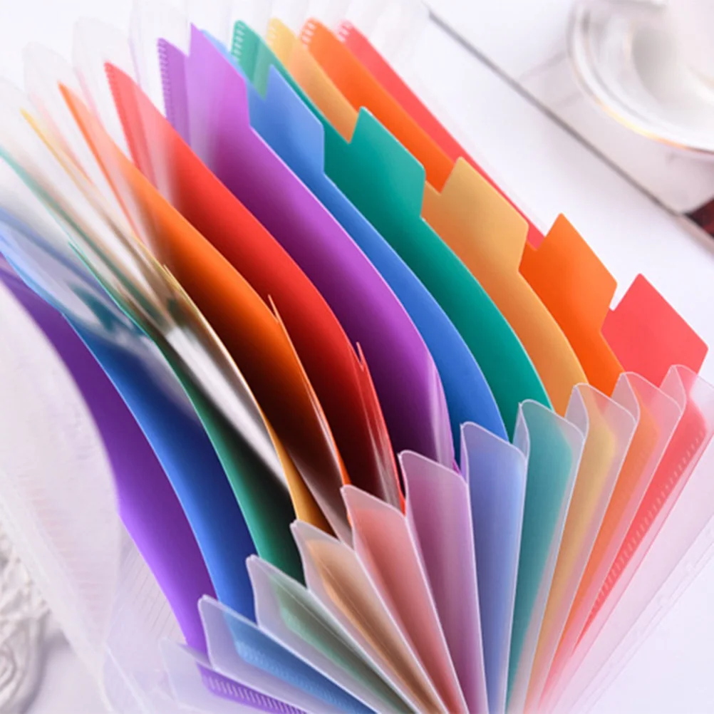 

2Pcs A6 Document File Organizer Bag Waterproof Plastic Accordion Pocket Large Capacity Folder Holder for Paper Bill