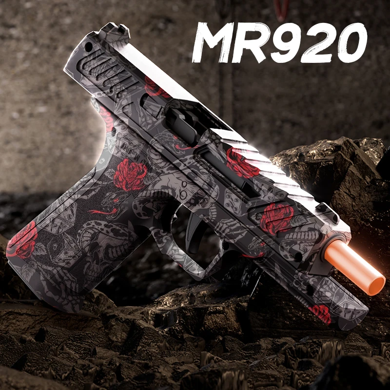 MR920 Nieuw speelgoedpistool Soft Bullet Gun-pistool [verbeterde versie van het doorlopende haar] Leeg hangend, doorlopend haar