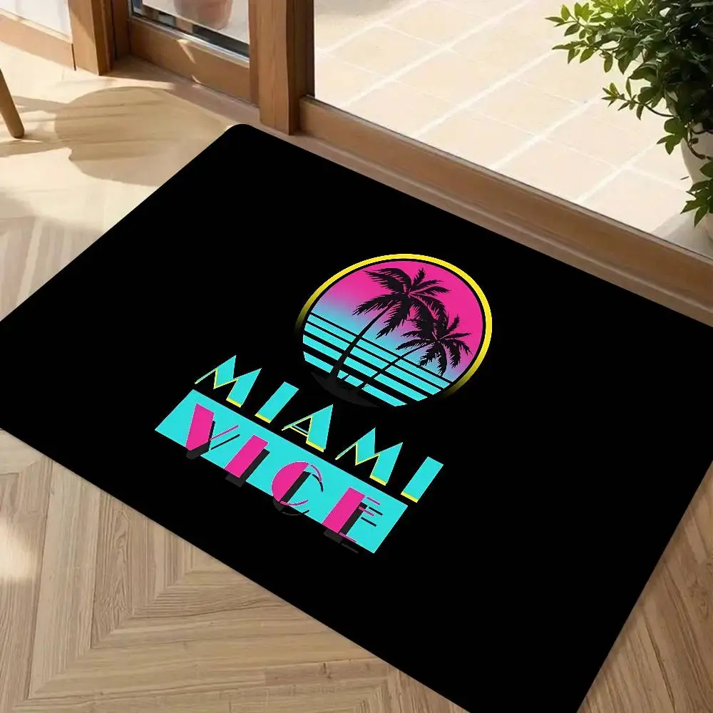 M-Miami Vice Floor Mat Suitable For Living Room Kitchen Bathroom Non-slip Mat Household Foot Mat