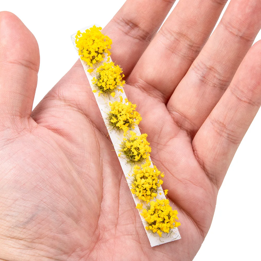 

Миниатюрный цветочный кластер, статический пучок травы для Ho N, моделирование своими руками/военный военный пейзаж/макет поездов, диорама 1 коробка