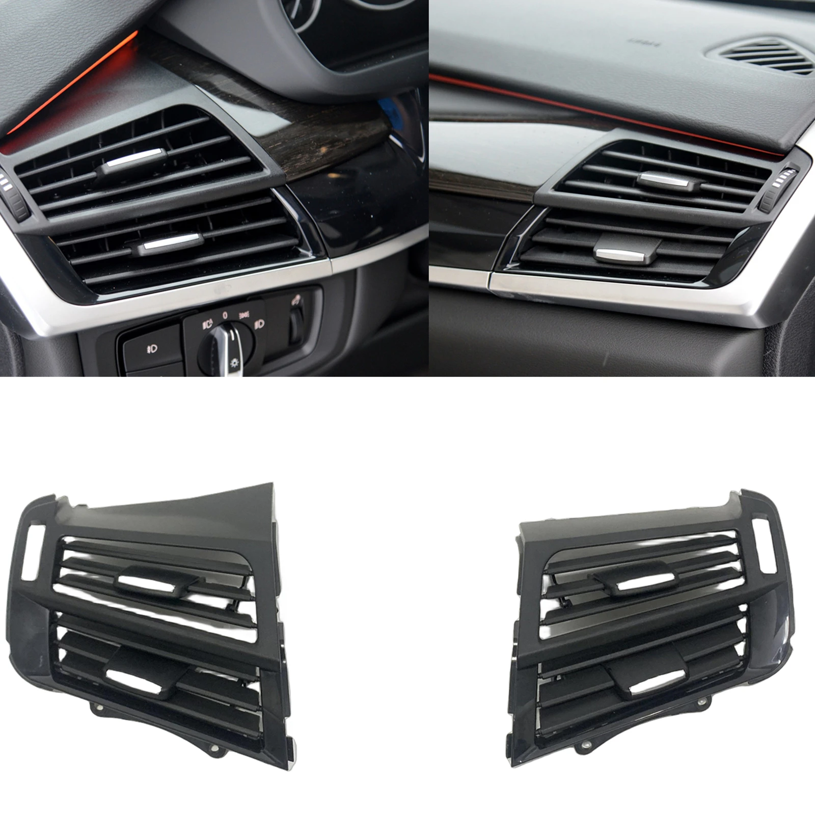 

Front A/C Air Vent Outlet Grill Cover Dashboard Conditioning Panel Frame Grille For BMW X5 F15 X6 F16 X5M F85 X6M F86 2014-2018