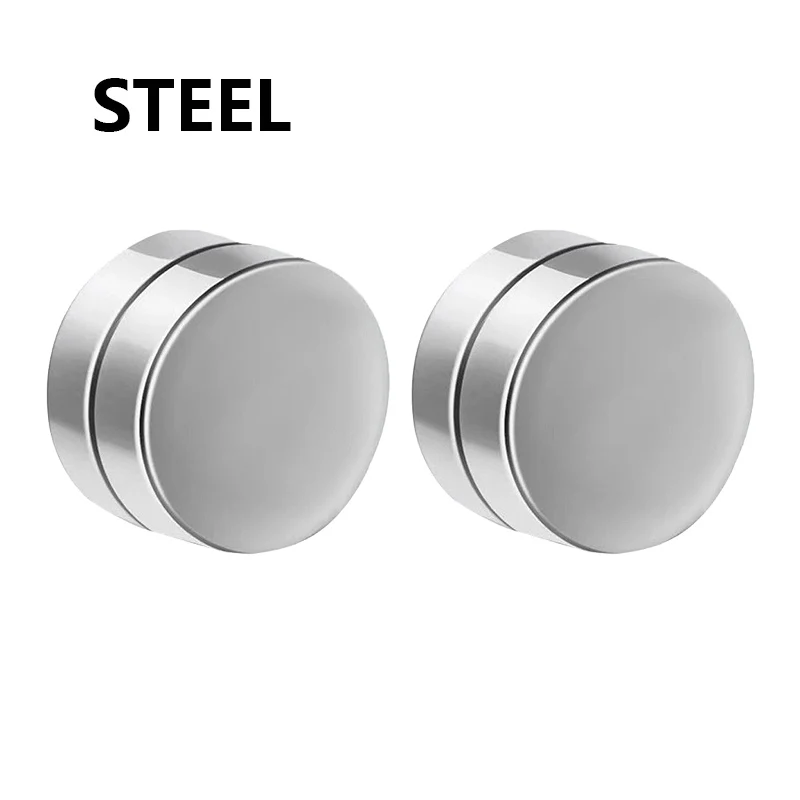 1/3 Pair Crystal Strong Magnetic Ear Stud Clip Earrings for Men and Women Punk Round Zircon Magnet Earrings Non Piercing Jewelry image 4