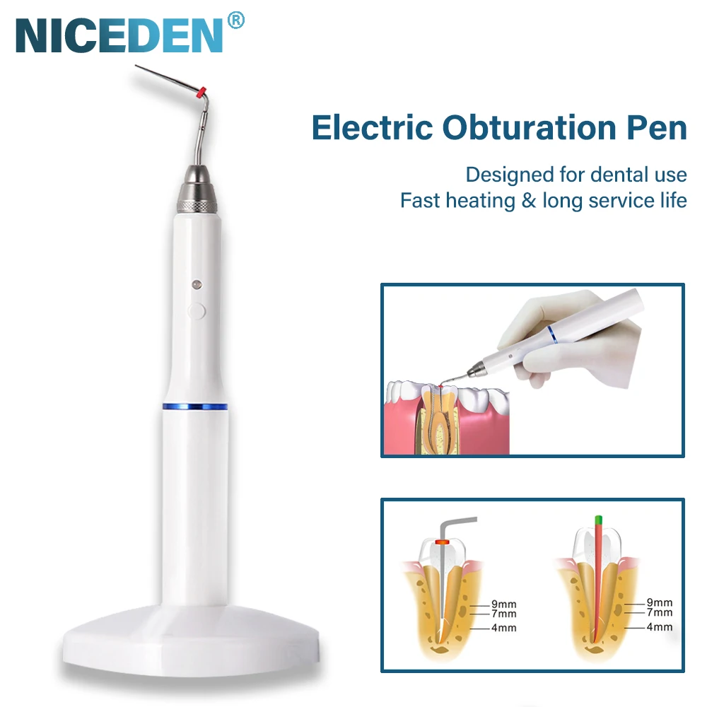 2 Tips Dental Cordless Gutta Percha Obturation Pen Root Canal Filling System 3 Second Rapid Heating Dental Gutta-percha Cutter