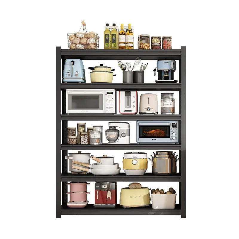 

Kitchen Shelf Floor Standing Multi-Layer Multi-Layer Home Microwave Oven Storage Rack Cabinet Shelf Carbon Steel Shelf