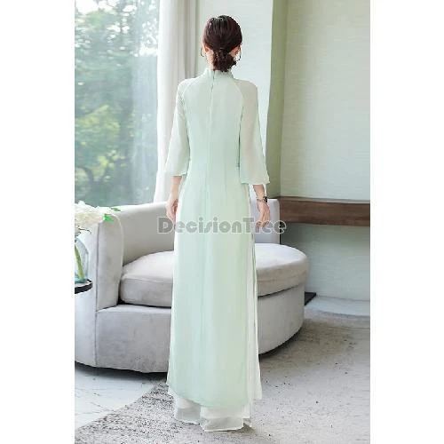 2025 مزاج لطيف بسيط فيتنام أوداي تشيباو تحسين النمط الصيني أنيقة ضئيلة شيونغسام الرجعية ملابس الشاي اليومية غير رسمية