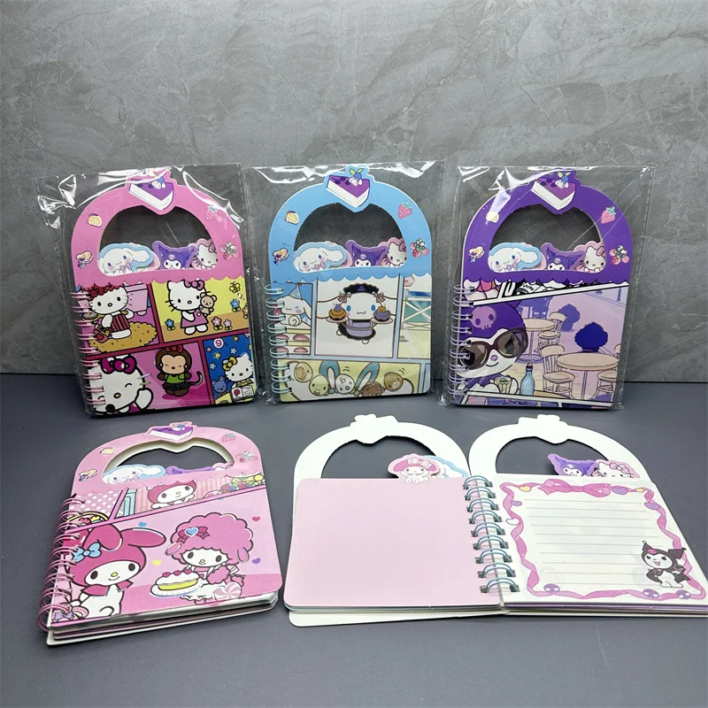 

12pcs/lot Sanrio Kuromi Melody Cinnamoroll Coil Notebook Cute Portable Note Book Diary Planner Stationery Gift School Supplies