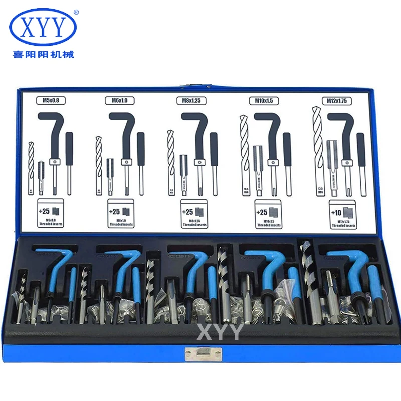 131pcs Plastic Repair Thread Insert Kit Hand Tool Set 20V Iron Stainless Steel Sockets 1 Year Warranty Metric Measurement OEM