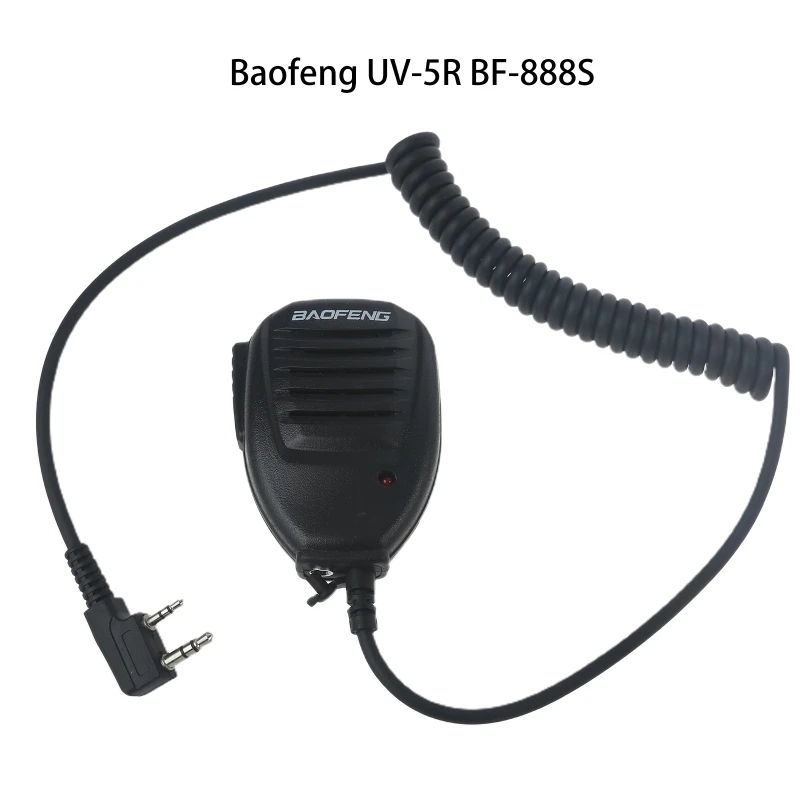 Altoparlante microfono a spalla a 2 Pin microfono Radio bidirezionale per BF-888S BF-888 BF-777 BF-658 BF-668 BF-530 Walkie Talkie X6HA