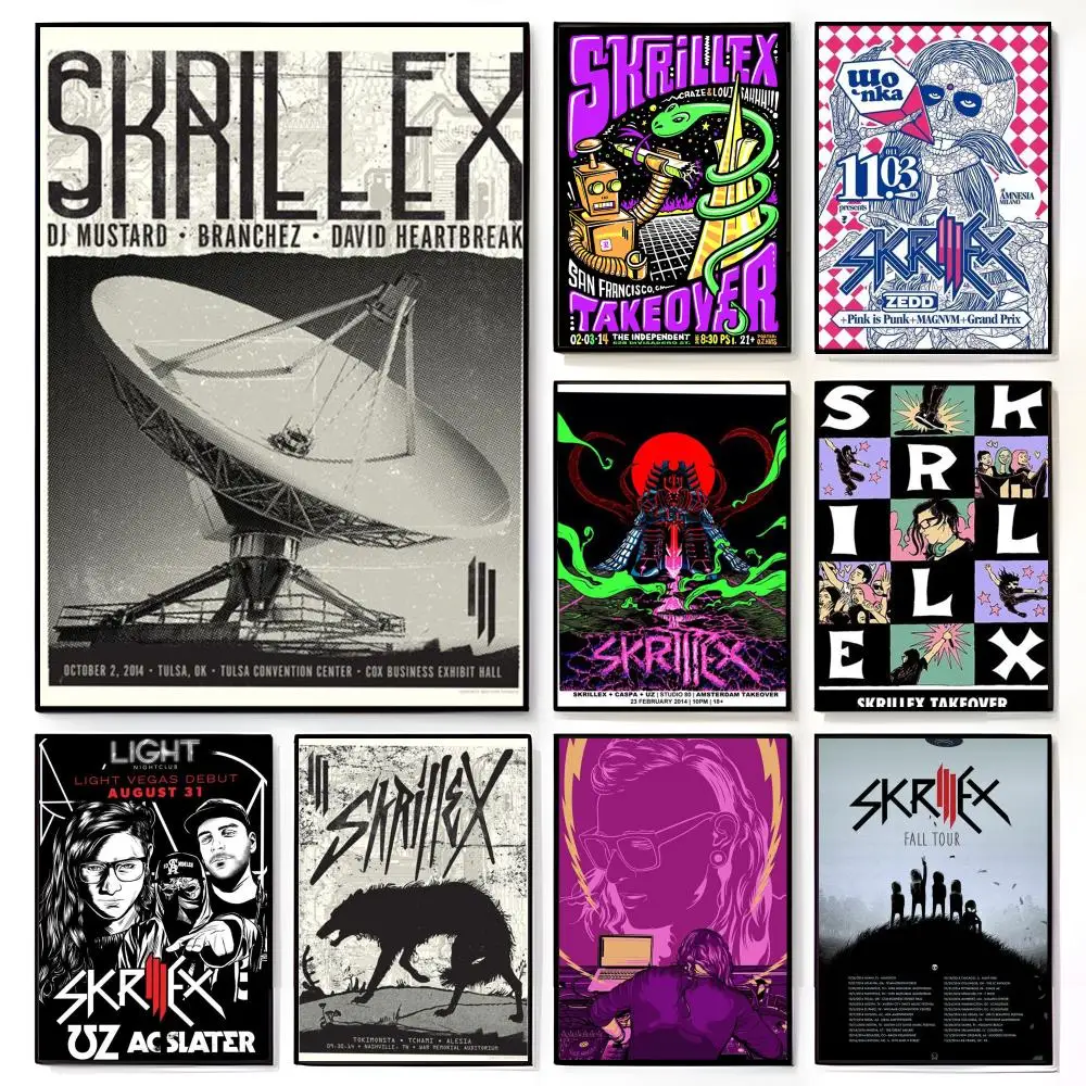 Pôster s-Skrillex, mural de filme americano, decoração de parede para quarto infantil, impressão