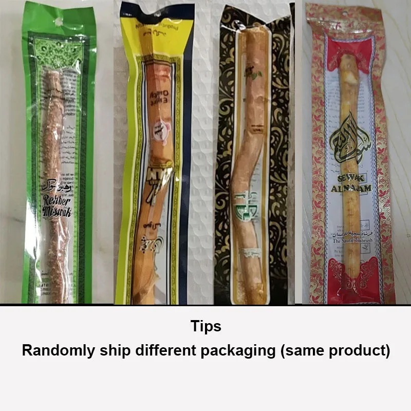 Bâton Miswak Sewak pour livres, 3 pièces, traditionnel, naturel, détachant, voyage, doux