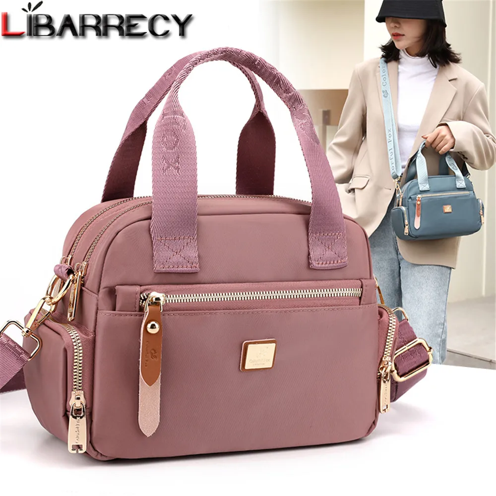 Women Casual Bolsos Messenger Bag Waterproof Nylon Shoulder Bag Large Capacity Mom Handbags Tote Crossbody Pack Sac A Main Purse