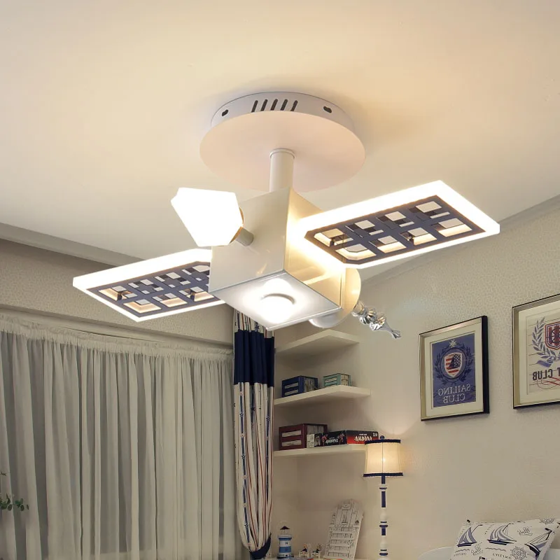 Novelty  Space Satellite Led Ceiling Light for Boys' Bedroom Ceiling Lamp Creative Personality Cartoon Children's Room Lighting