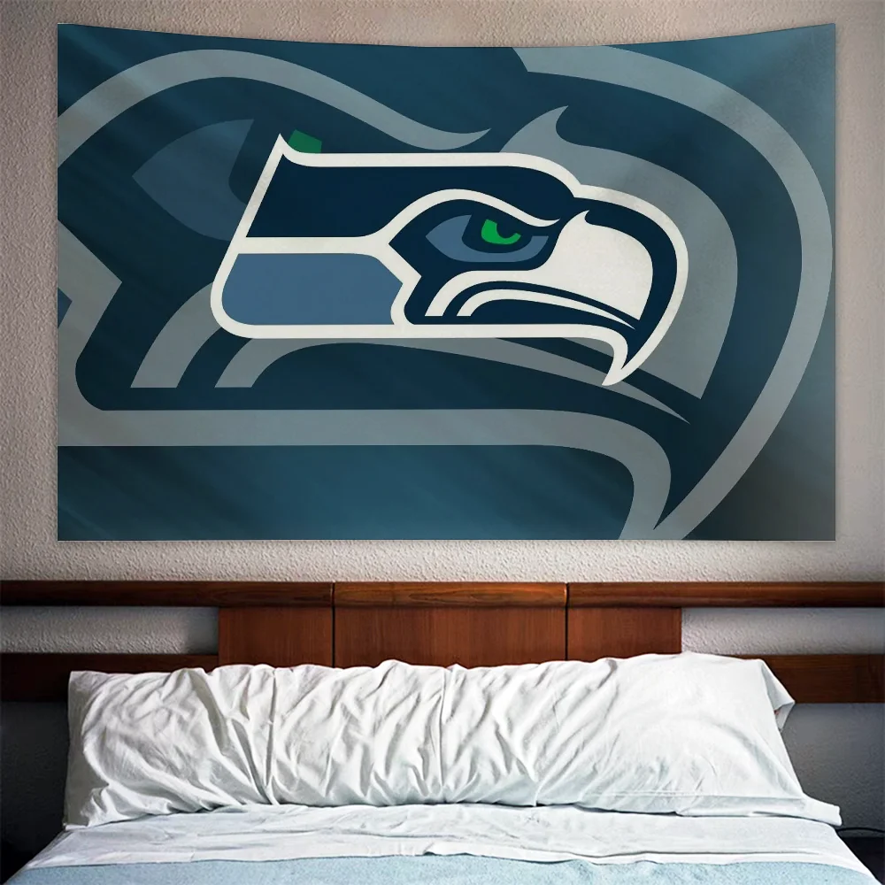 Living Room Decors Aesthetic SeattleS SeahawkS Anime Tapestry Wall Hanging Boho Home Decoration Art Mural Tapestries Decor Cute