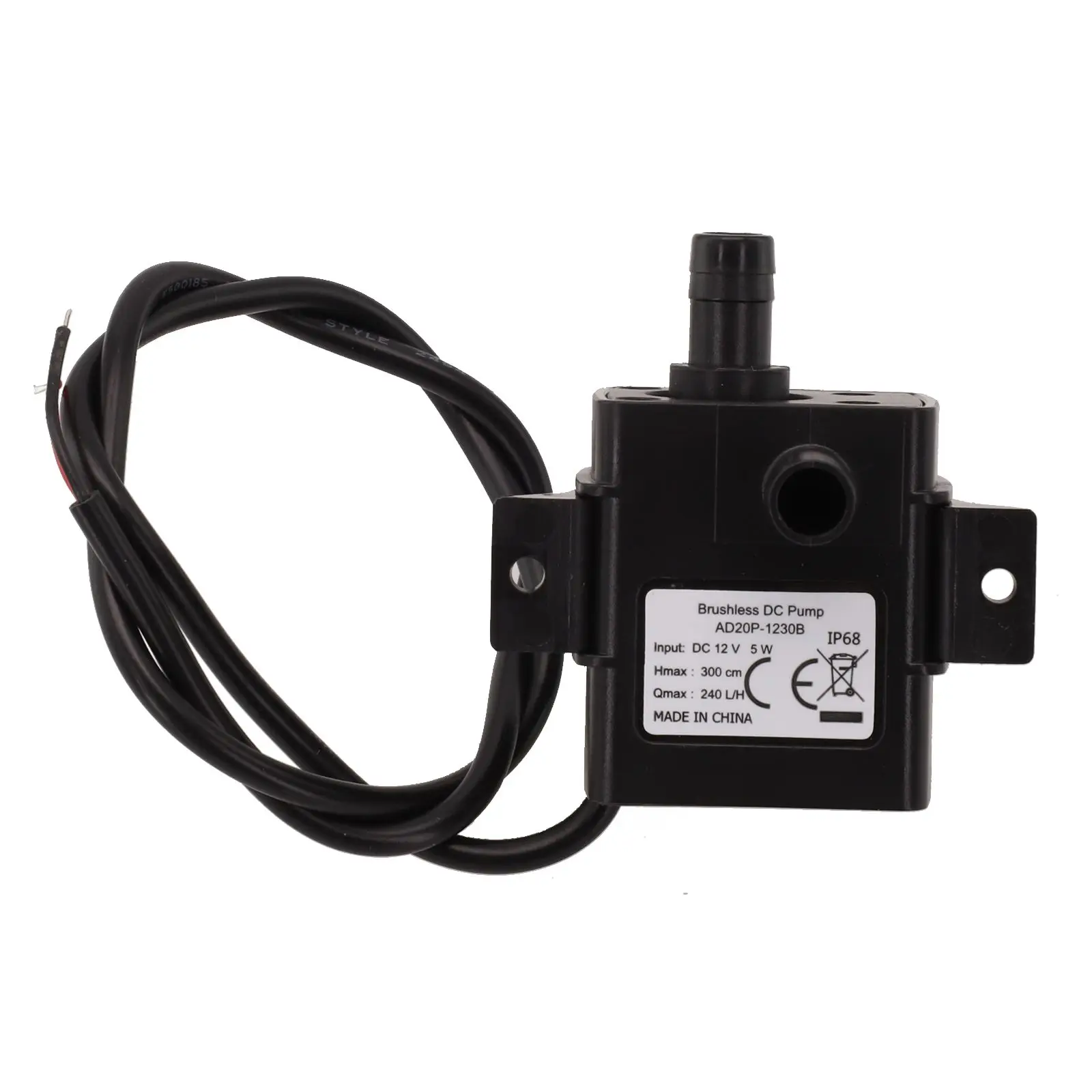 12V 5W ABS Micro Water Pump With Bracket High Pressure Diaphragm Self Priming Pump 240L/H RV Caravan Water Oil Gasoline Acids