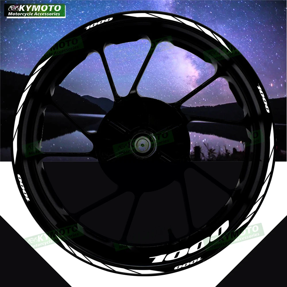 

For GSX-S1000 GSX S1000 motorcycle accessories 17 inch front and rear wheel stickers fairing wheel stripe reflective decals